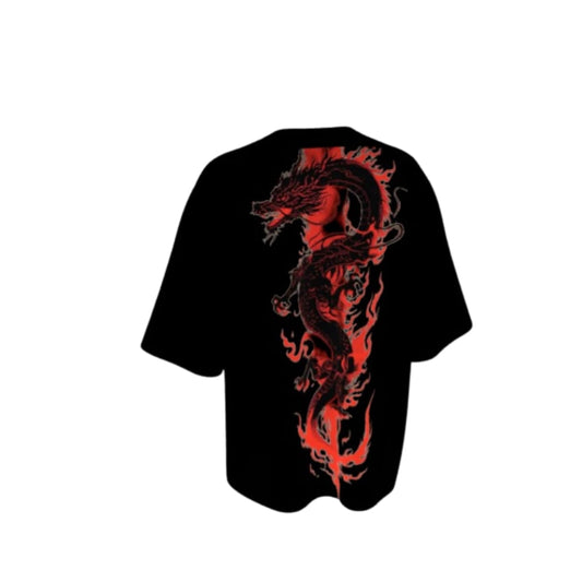 Black Kanji Streetwear Oversized T-Shirt