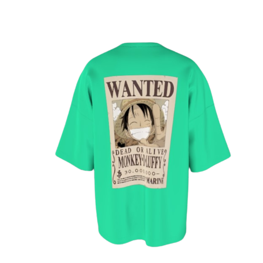 Oversized T-Shirt with Skull and Crossbones Cartoon Print