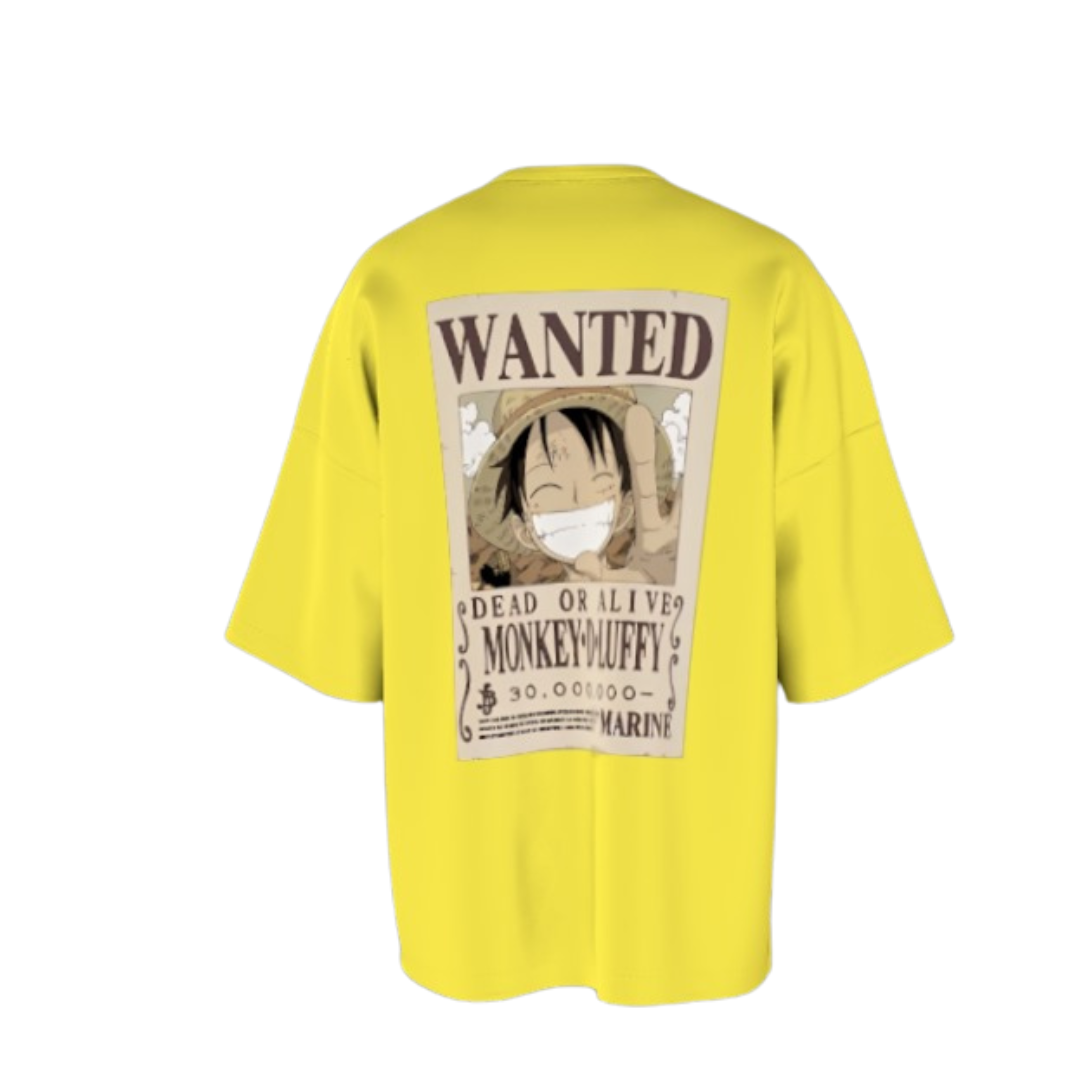 Oversized T-Shirt with Skull and Crossbones Cartoon Print