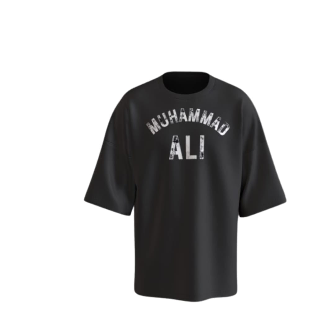 Black Oversized “Muhammad Ali” Graphic T-Shirt