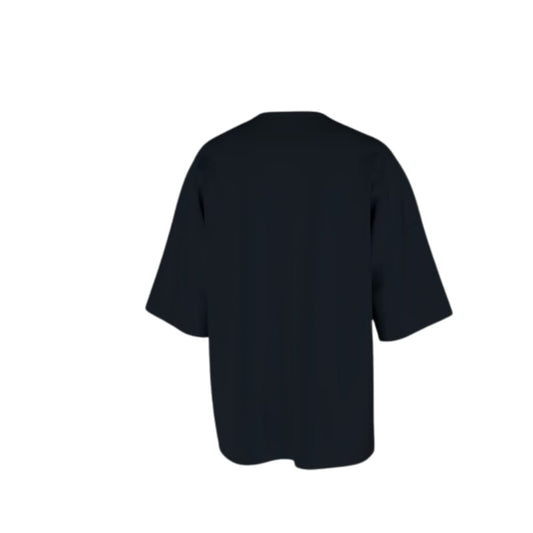 Black Oversized T-Shirt with Kakashi-Inspired Anime Graphic